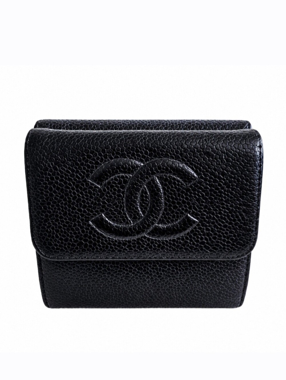 Chanel Double Sided Caviar Leather Compact Wallet